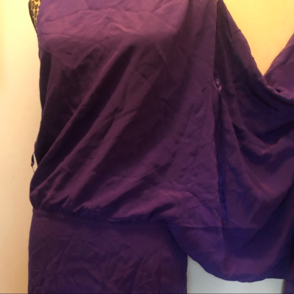 BCBGMaxAzria purple size xxs asymmetrical wing - Picture 2 of 8